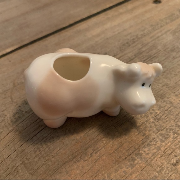 🌱Bone China White w/ Tan Spots Cow~farmhouse~trinkets~cottagecore~ Collectibles - Picture 9 of 9